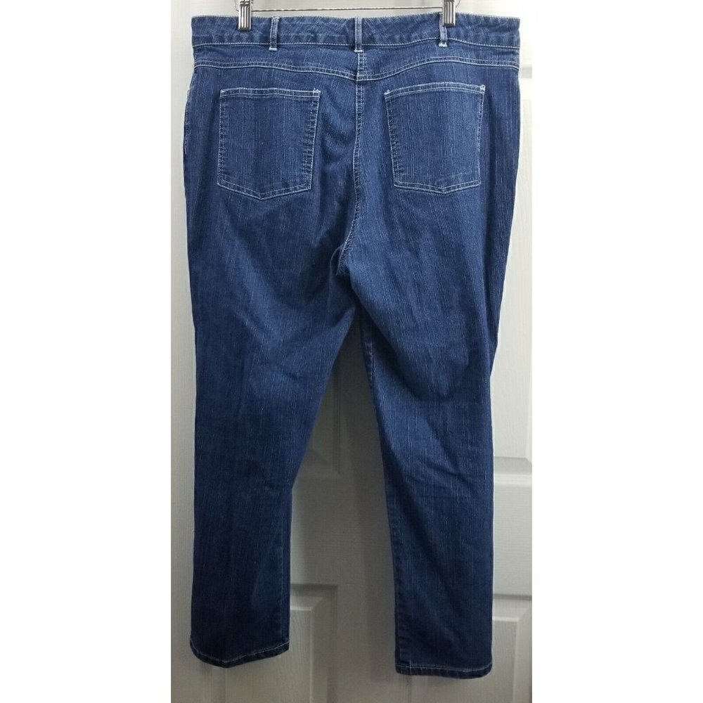 RUBY RD WOMEN JEANS EMBROIDERED ANKLE DESIGN  14 High Rise Medium WASH - Picture 5 of 9